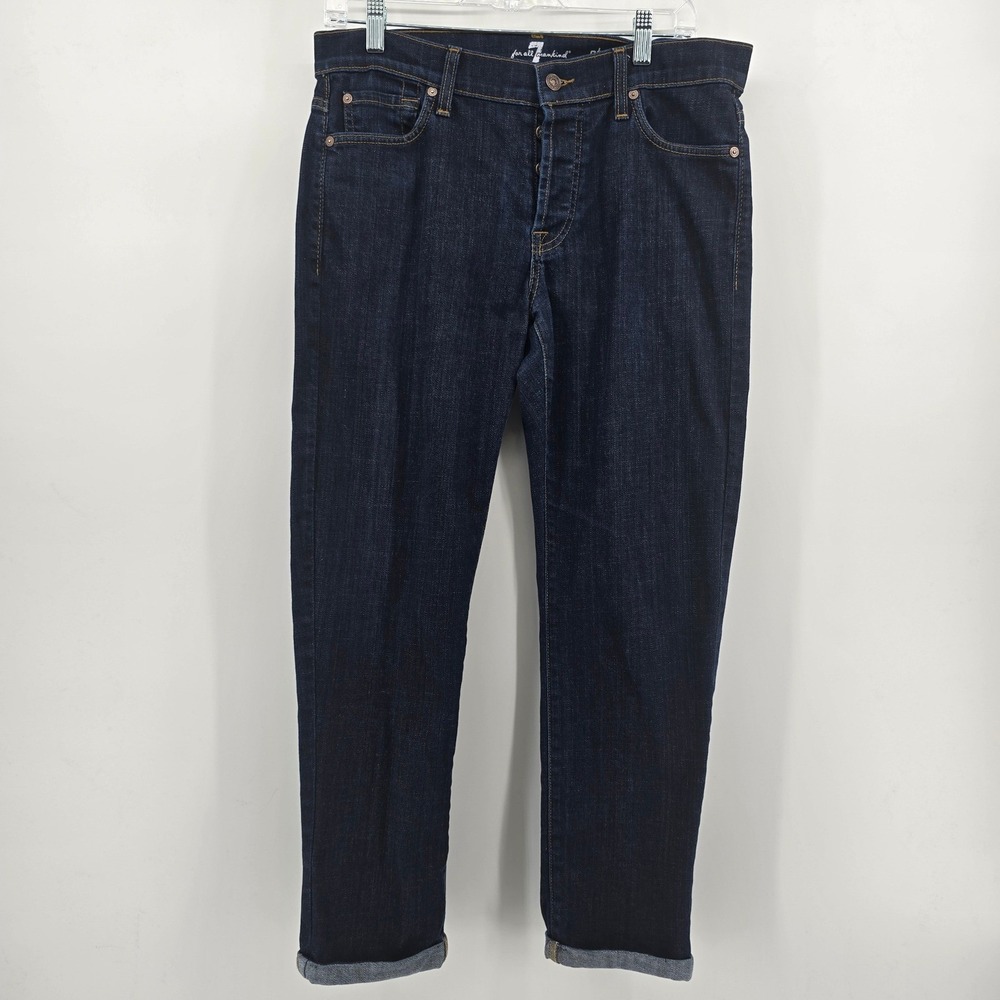 7 For All Mankind Standard Jeans Mens 32 Dark Wash Button Fly USA Made